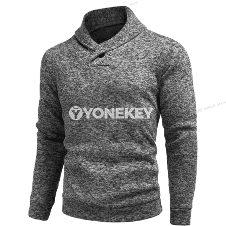 Erkekler üçin ýokary boýunly zipsiz ýyly sweatshirt, oversize