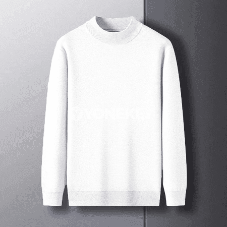 Erkekler üçin ýyly mock neck örme switer, güýz-gyş üçin