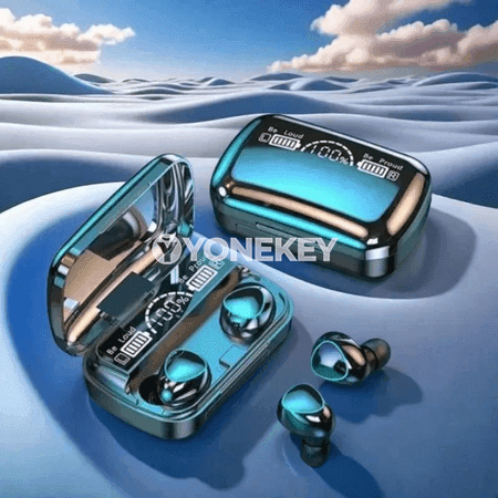 TWS Bluetooth gulaklyklar, LED displeýli, mikrofonly, simsiz