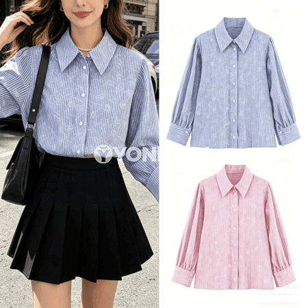 Aýallar üçin ýazky gülçiçekli giň köýnek-bluza, ýeňli, boho stil