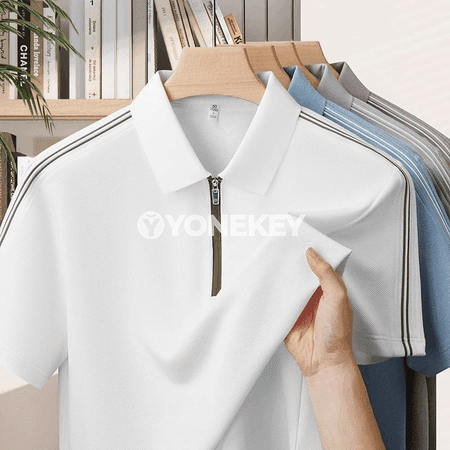 Erkekler üçin premium polo köýnek — ýeňil, dem alýan, çalt gurap