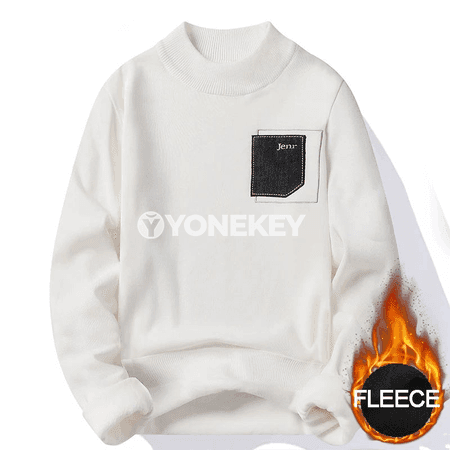 Erkekler üçin ýyly slim-fit dokma switer