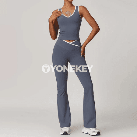 Zenanlar üçin 2 bölekli yoga we fitnes kostýumy
