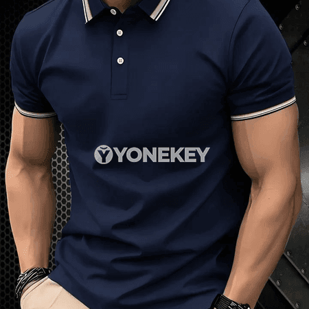 Erkekler üçin ýaz-tomus polo futbolka, rahat kesim, dürli reňkler, 4XL çenli