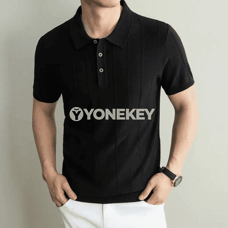 Erkekler üçin zygyr garyndyly polo futbolka
