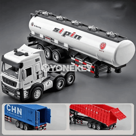 1:24 ölçekli metal gurluşyk maşyn modeli, aýrylýan detayly