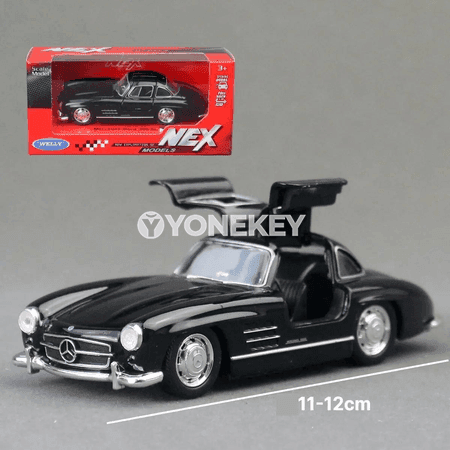 Mercedes-Benz 300SL metal model awtoulag, 1:36, gyzyl/geri çekilýän