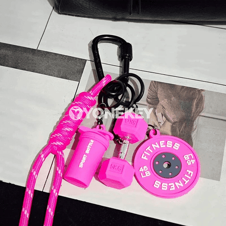 Sport usully klip açarlik: gantel we kettlebell görnüşli brelok