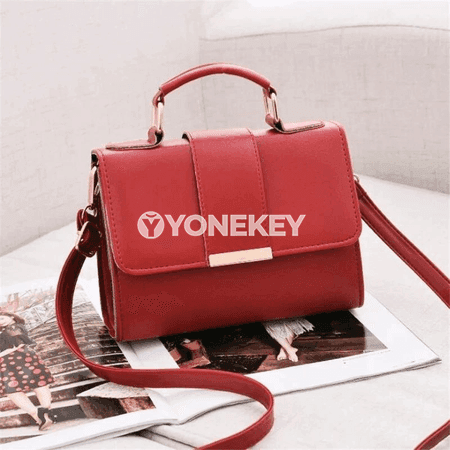 Zenanlar üçin kiçi PU deri egin sumkasy, flaply elegant model