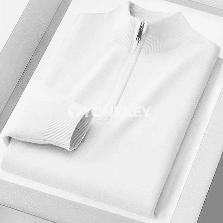 Erkekler üçin ýyly polo switer, ýokary boýunly trikotaž üst