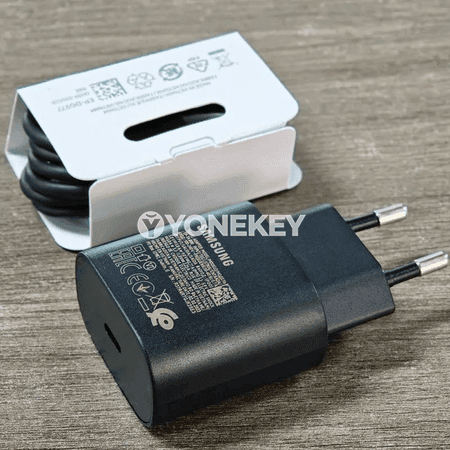 Samsung 25W PD çalt zarýad beriji adapter, Galaxy üçin Type-C kabel bilen