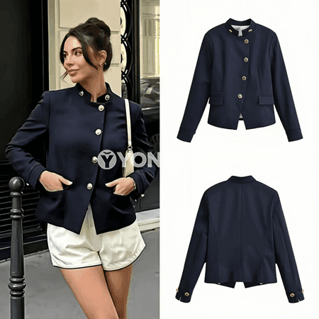 Zenanlar üçin slim blazer, ofis we gündelik stil üçin döwrebap