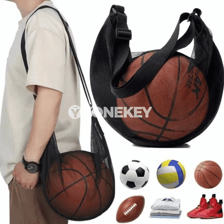 Basketbol üçin tor sumka, fermuarly, ýeňil we amatly