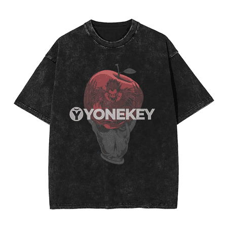 Manga DEATH NOTE Grafiki Çaply Oversize Gysga Ýeňli Futbolka