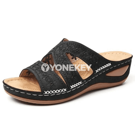 Zenanlar üçin tomus şypbyklary, ortopedik, süýşme garşy