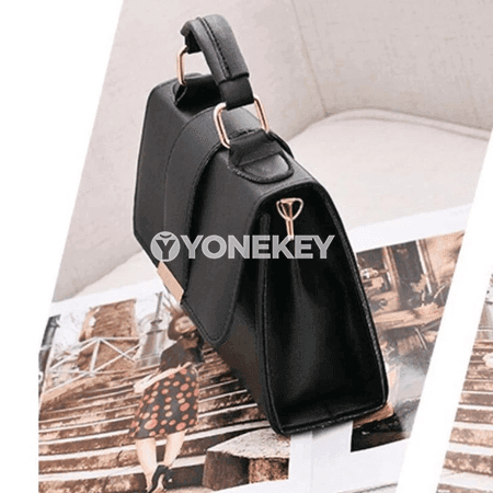 Zenanlar üçin kiçi PU deri egin sumkasy, flaply elegant model