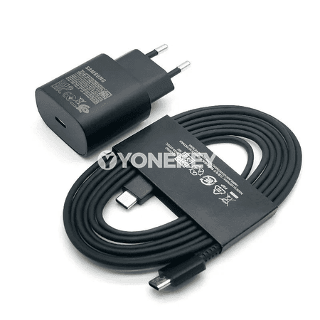 Samsung üçin 25W PD çalt zarýad beriji adapter, Type-C kabel bilen