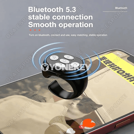 Bluetooth bilen dolandyrylýan akylly halka, sahypa öwüriji
