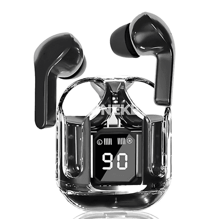 Şeffaf dizaýnly simsiz Bluetooth nauşnikler, LED displeýli TWS