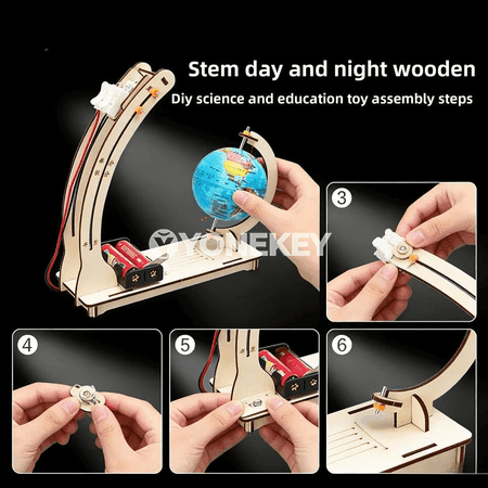 Çagalar üçin ylmy model: Ýer günüz-gije görkezme gurluşyk oýunjagy