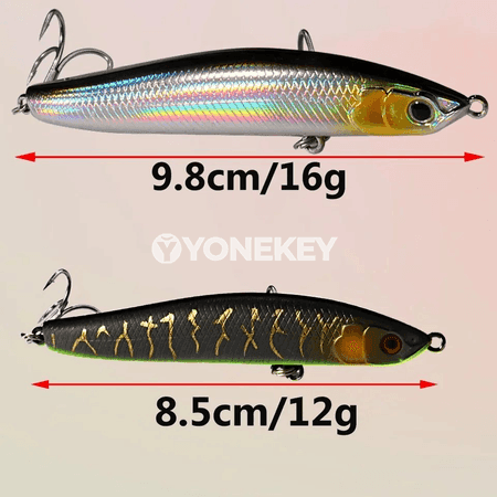 Balyk tutmak üçin çümýän pencil bait 12g/16g, 8.5–9.8 sm