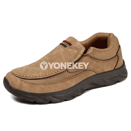 Erkekler üçin retro stilindäki kanwa loafers, ýeňil gündelik aýakgap