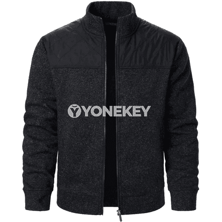 Erkekler üçin patchwork zip-hudi, dik ýaka, gündelik sport penjek