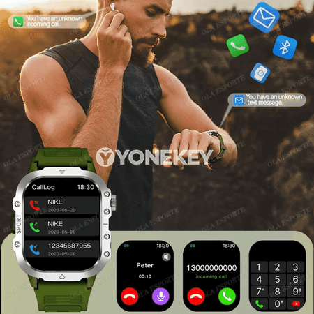 2.01" HD ekranly akylly sagat, Bluetooth jaňly, LED çyraly