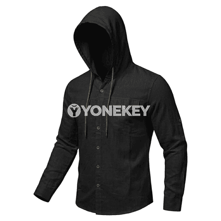 Erkekler üçin ýeňil kapýuşonly koton hoodie, gündelik we sport görnüş