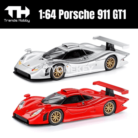 Porsche 911 GT1 1:64 metal sport awtoulag modeli, kolleksiýa sowgady