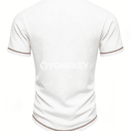 Erkekler üçin gündelik slim fit polo köýnek, bir reňkli