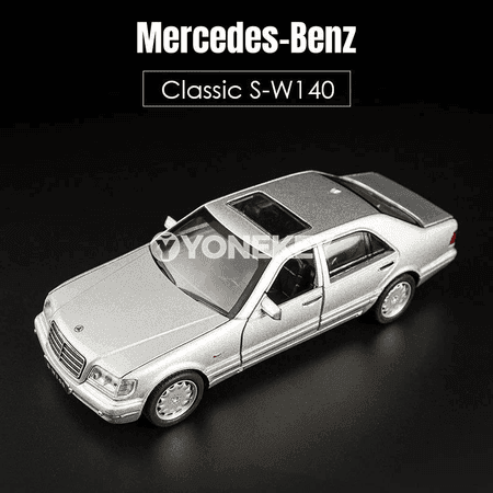 Mercedes-Benz W140 1:32 metal model maşyn, sesli we ýagtylykly