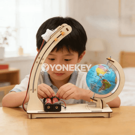 Çagalar üçin ylmy model: Ýer günüz-gije görkezme gurluşyk oýunjagy
