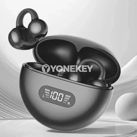 Sport üçin TWS simsiz gulaklyk, Bluetooth 5.3, sanly görkeziji