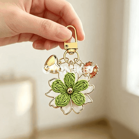 Bag açary üçin 4 ýaprakly bagtly klewer brelok, sowgatlyk bezeg