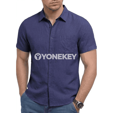 Erkekler üçin ýeňil, dem alýan ýaz-tomus köýnegi