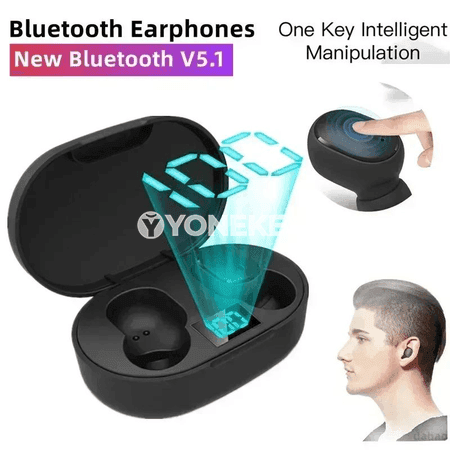E6S simsiz Bluetooth nauşnikler, mikrofonly TWS headset