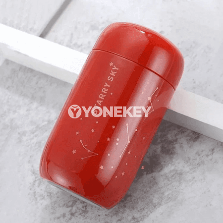 200 ml poslamaýan polatdan termo käse, ýyly saklaýjy syzmaýan flask