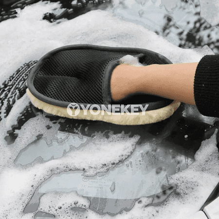 Awtoulag ýuwmak üçin mikrofiber ellik, ýumşak we galyň