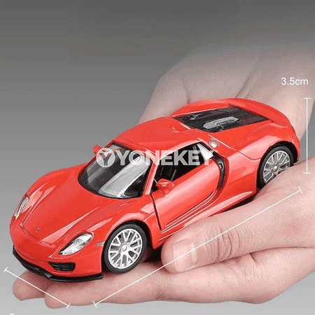 Porsche 918 Spyder 1:36 metal model awtoulag oyunjak, ýygnalýan