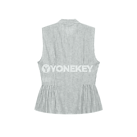 Mandarin boýunly zolakly ýeňsiz top, öňi daňylýan, tomusky