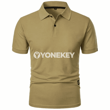 Erkekler üçin ýeňil, gysga ýeňli polo köýnek