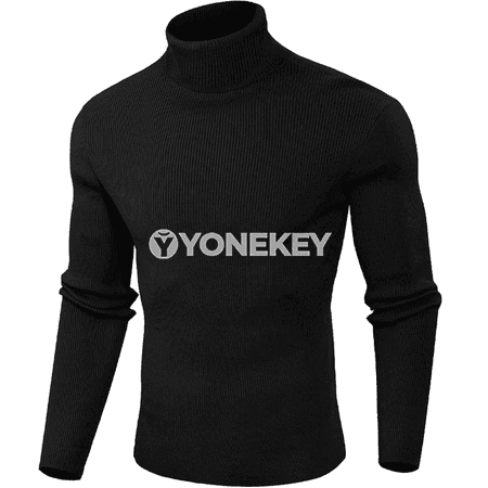 Erkekler üçin gyş ýyly golfly zolakly switer, ýeňli, ýumşak