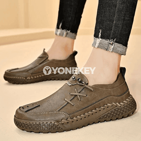 Erkekler üçin ýeňil, dem alýan gündelik loafers aýakgaplar