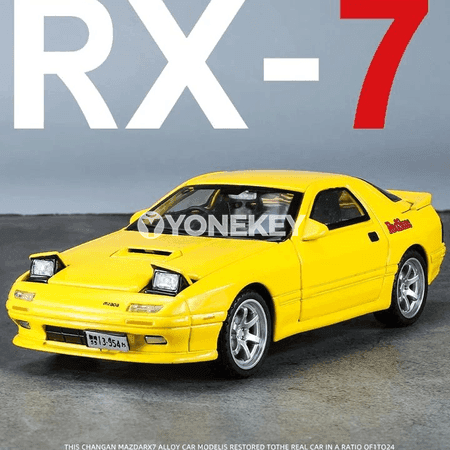 1:32 Mazda RX-7 metal model awtoulag, sesli we ýagtylykly