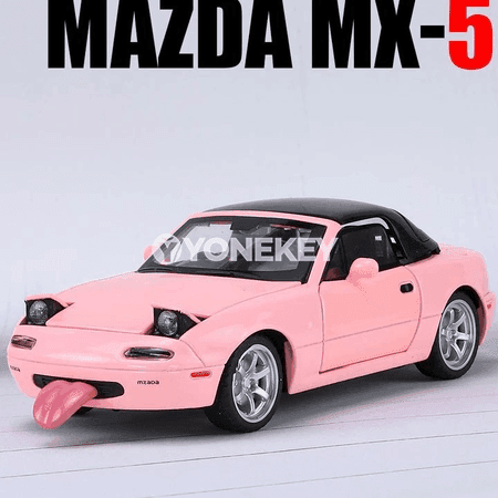 Mazda MX-5 1:32 metal mini awtoulag modeli, sesli, yşykly