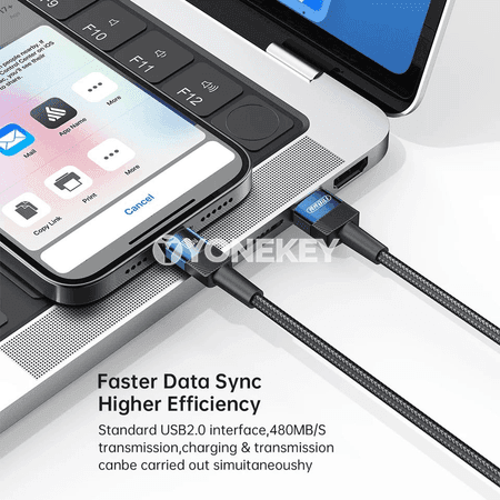 NNBILI 100W USB-C çalt zarýad kabeli, 1m/2m