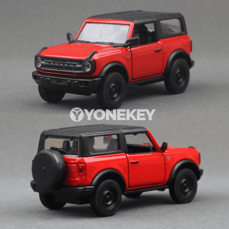 Ford Bronco 2023 metal model awtoulag 1:36, çekip goýberilýän