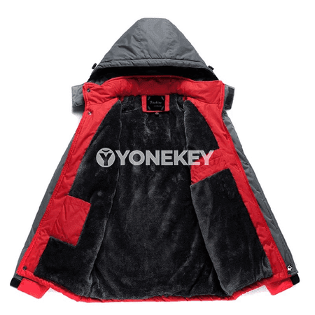 Erkekler üçin ýyly gyş penjek, kapşonly, çydamly we rahat model