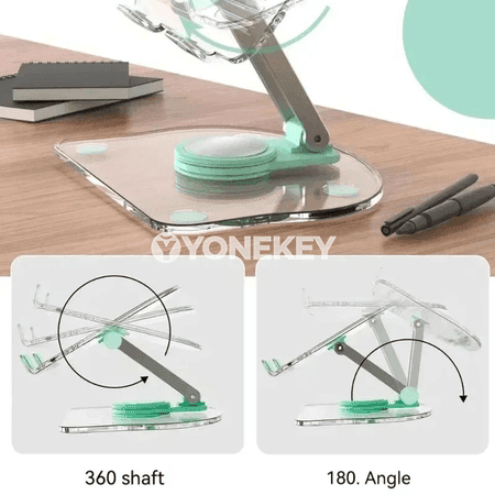 Universally bukulýan telefon saklaýjy, 360° aýlanýan, beýikligi sazlanýan